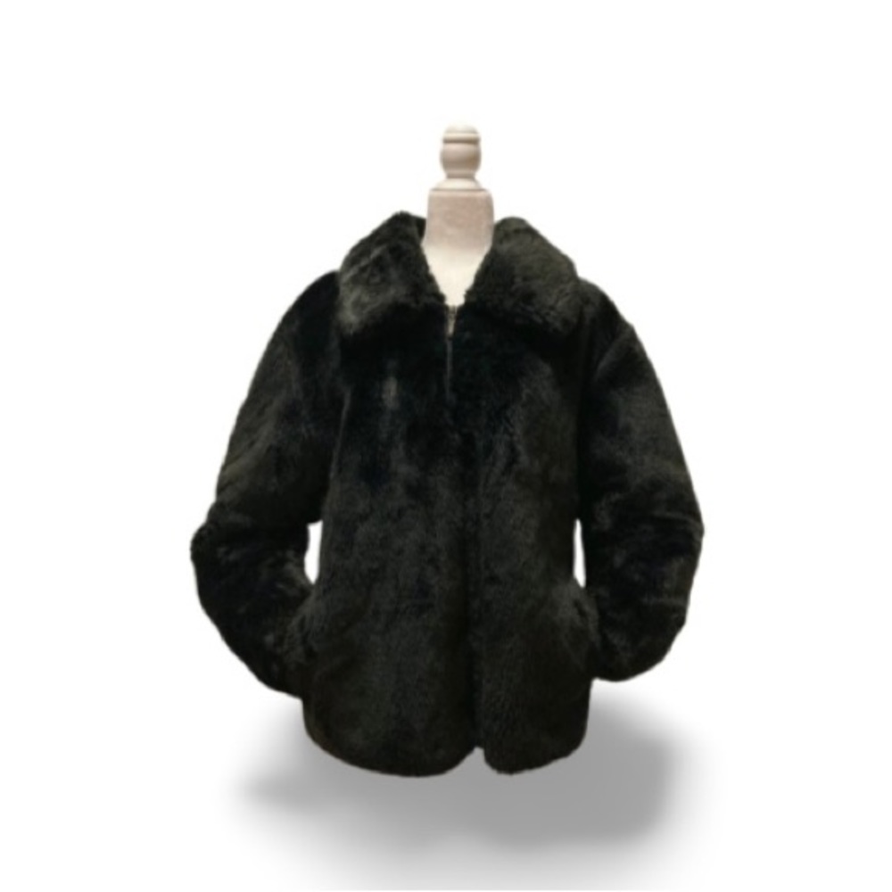 Twenty•ES Black Faux Fur Jacket - Size Large - Picture 5 of 16